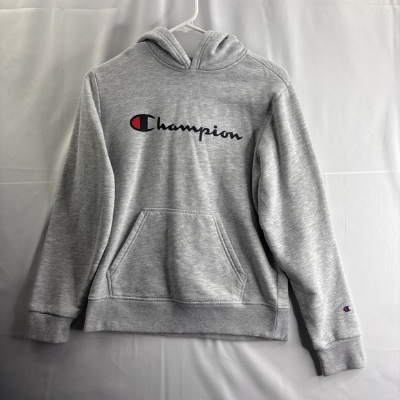 Champion Authentic Athlticwear Hoodie Youth 14/16 Grey Athletic Long Sleeve - Picture 1 of 7